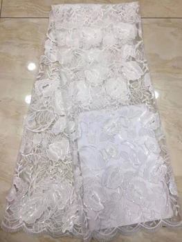 

Nigerian sequin embroidery latest African lace material 2019 high quality dress French gauze mesh lace fabric FJ34071