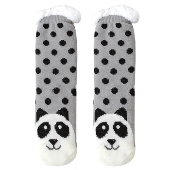 

Hot Sale Winter Long Thicken Fleece Lined Socks Women Soft Warm Fuzzy Cartoon Floor Slipper Socks