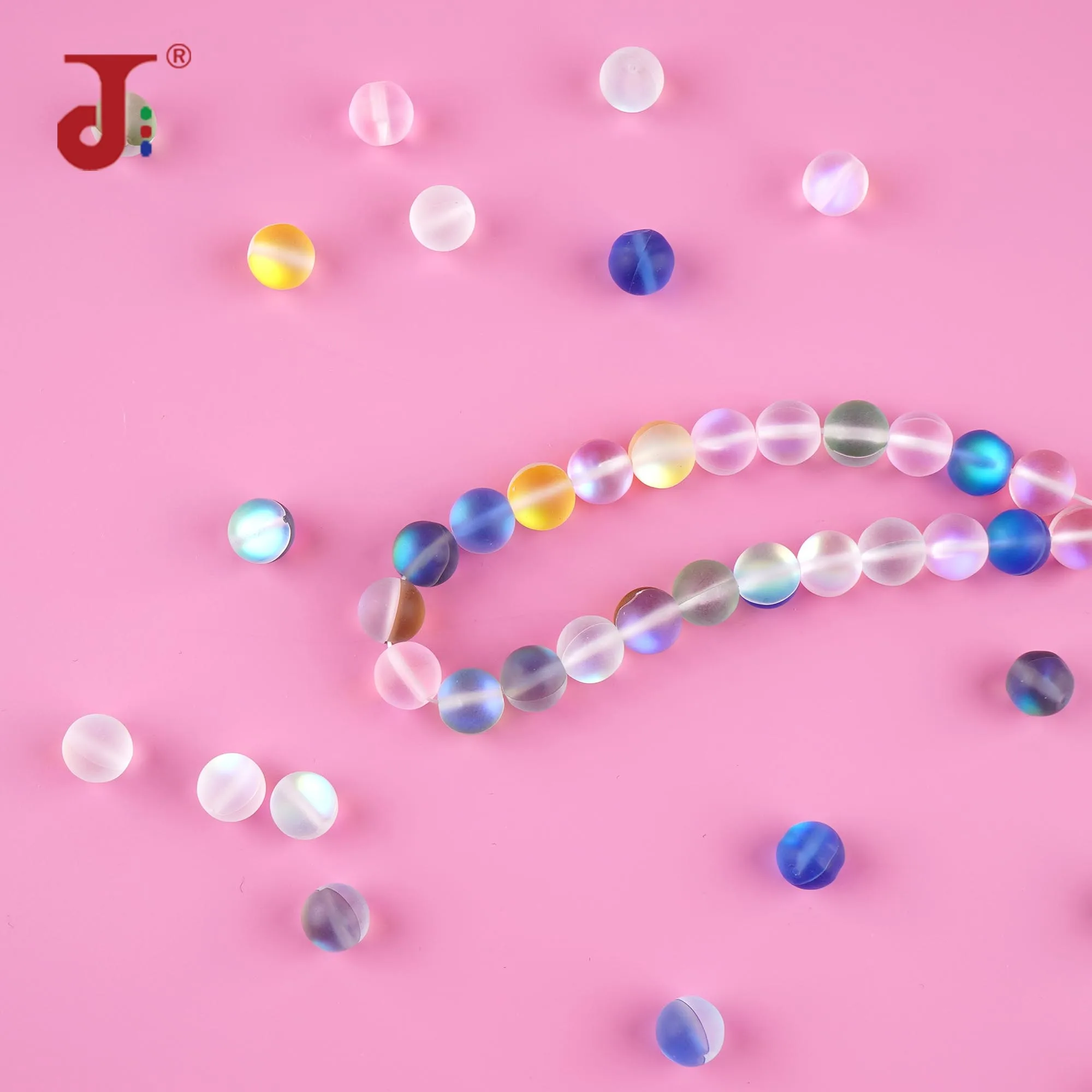 10mm 18pcs/bag Cute Macarons Glass Ball Two Colors Frosted Surface Loose Beads for Diy Accessories | Украшения и аксессуары