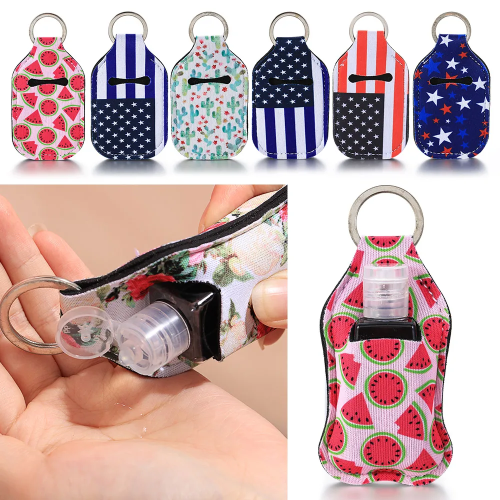 

New Style 30ml Hand Washing Flip Cap Bottle Keychain Holder Travel Bottle Flip Lid Refillable Containers Reusable Bottles