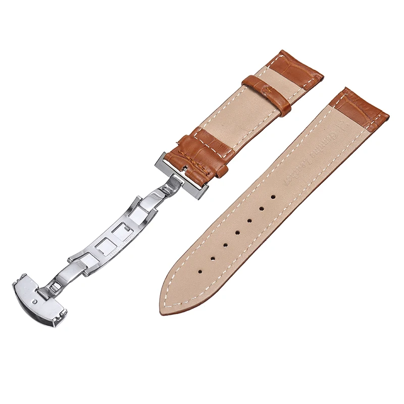 Ремешок из натуральной кожи для наручных часов люксовый браслет с застежкой