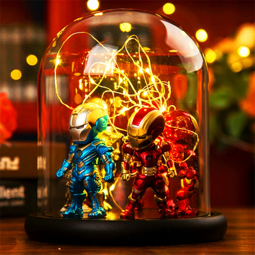Герой паук настольная лампа Marvel супер Железный человек Халк Дэдпул светодиодный настольный лампа, ночник Многоцветный Рождественский Декор Детские Подарочные игрушки - Испускаемый цвет: Hero