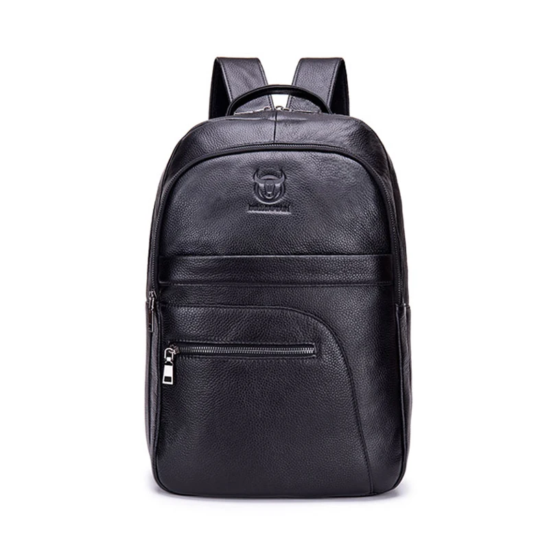 

Bullcaptain Shoulder Bag Men'S First Layer Leather Backpack Business Middle-Aged Men'S Bag Travel Bag