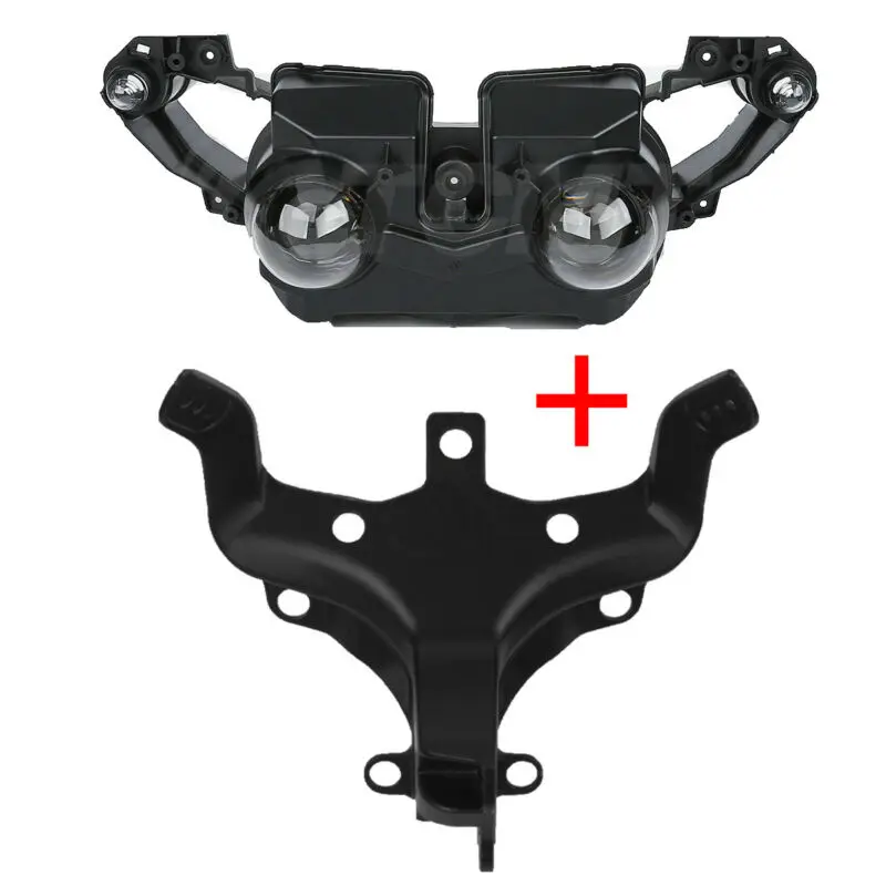 Передние фары для мотоцикла лампа+ обтекатель кронштейн для Yamaha YZF R1 2009 2010 2011 09