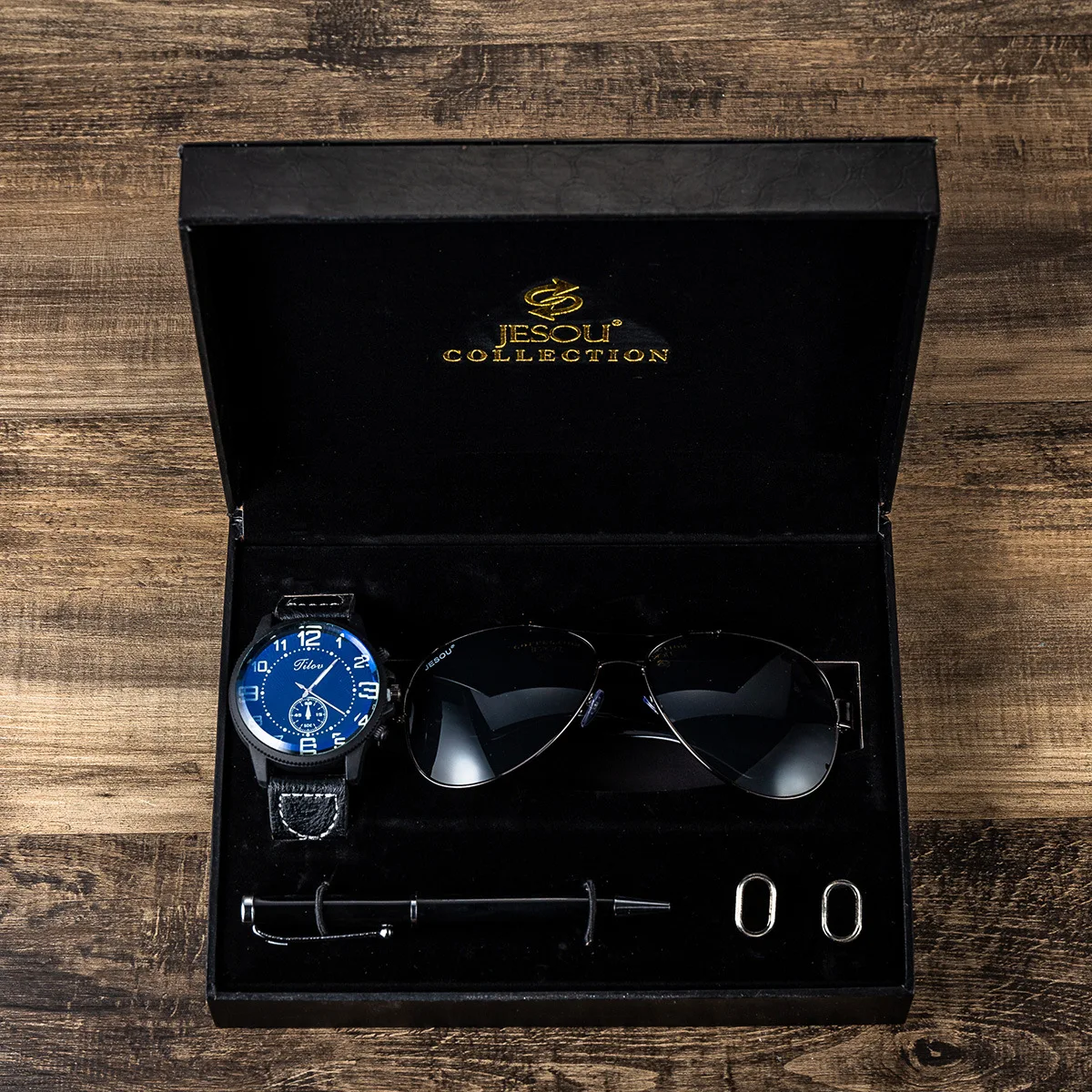 

Men Gift Set Exquisite Packaging Watch + Fountain Pen Sunglasses Fashion Set