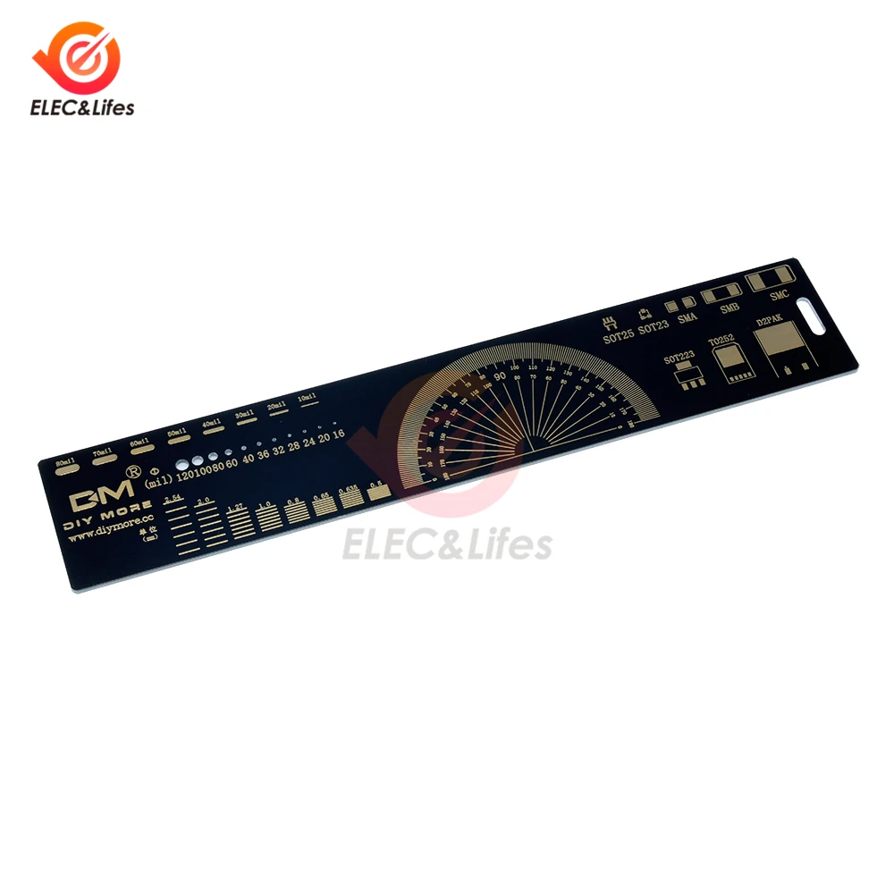 20 см линейка электронщика для электронных инженеров для вентиляторов Arduino PCB контрольная линейка PCB упаковочные блоки