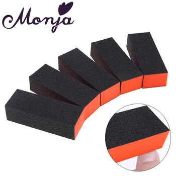 

Monja 5 Pcs/Set Nail Art Black UV Gel Polishing Sanding Sponge Buffing Buffering File Block Foam Sandpaper Manicure Tools