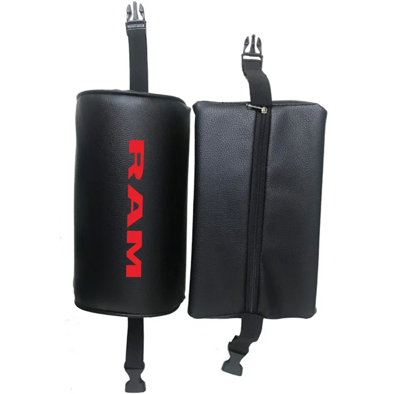 2PCS Автомобильная подушка для поддержки шеи для Dodge ram из искусственной кожи подушки для сиденья автомобиля задняя подушка для автомобиля - Цвет: 2PCS
