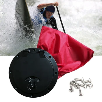 

6 Inch Kayak Hatch Cover ABS Durable Screws Easy Install Boat Marine Deck Plate Accessories With Red Bag Round