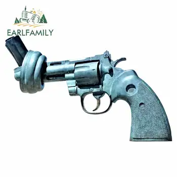 

EARLFAMILY 13cm x 8.3cm For Gun Funny Car Stickers DIY Decal Waterproof Custom Printing Graffiti Sunscreen Occlusion Scratch