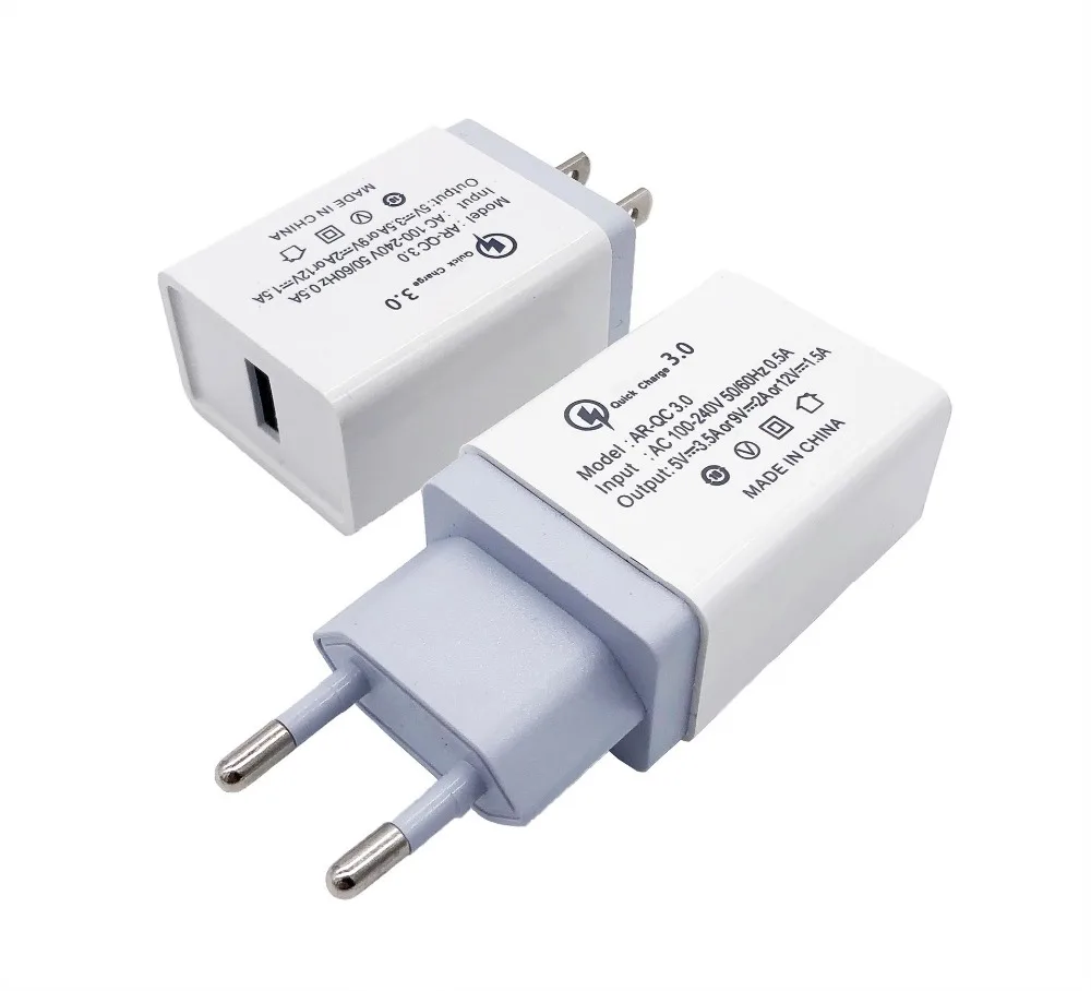 Быстрая зарядка 3,0 USB зарядное устройство QC3.0 Быстрая зарядка EU US вилка адаптер настенное зарядное устройство для мобильного телефона для iPhone samsung Xiaomi huawei