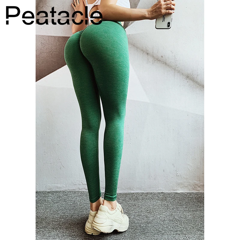 Peatacle Yoga Pants Women High Waist Tights Scrunch Butt Energy Seamless Leggings Sports Wear for Gym Fitness Running Workout