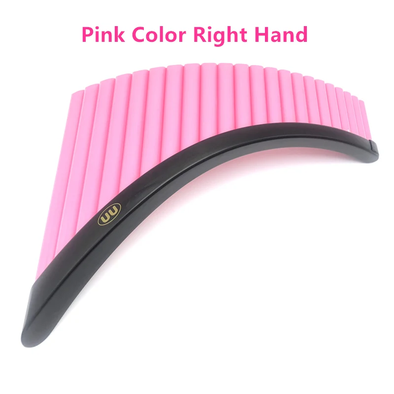 Pink Right Hand Высокое качество 22 трубы панфлейта с основанием G ключ ABS пластик флейта, музыкальный инструмент, Настраиваемые Panpipes Flauta - Цвет: Pink Right Hand