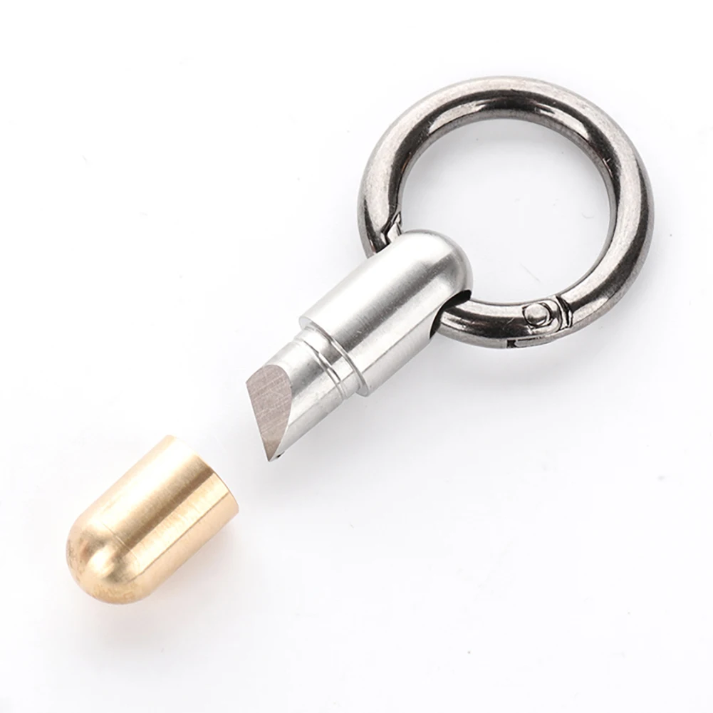 

1pcs Capsule Shape Stainless Steel Mini Pocket Wallet Keychain Knives Survival Tool Cutter for Outdoor Sports Dropshipping