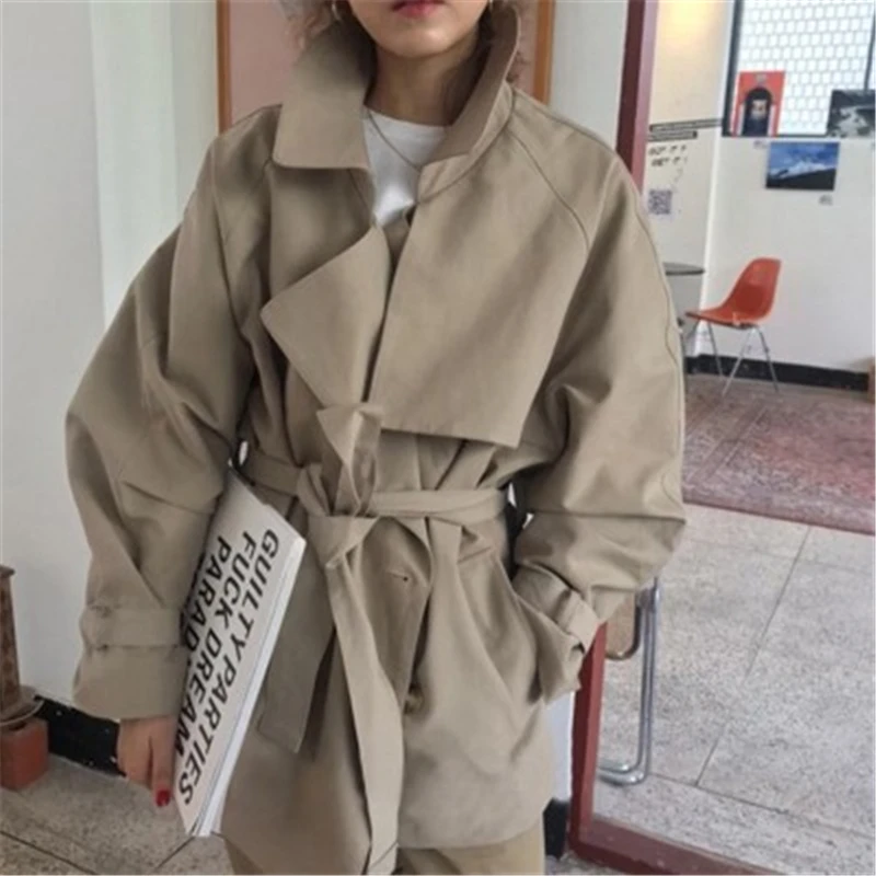 

RUGOD Ins Korean Style Double-breasted Casual Loose Jacket for Ladies Long Sleeve Female Outfit Fashion Vintage Women's Outwear