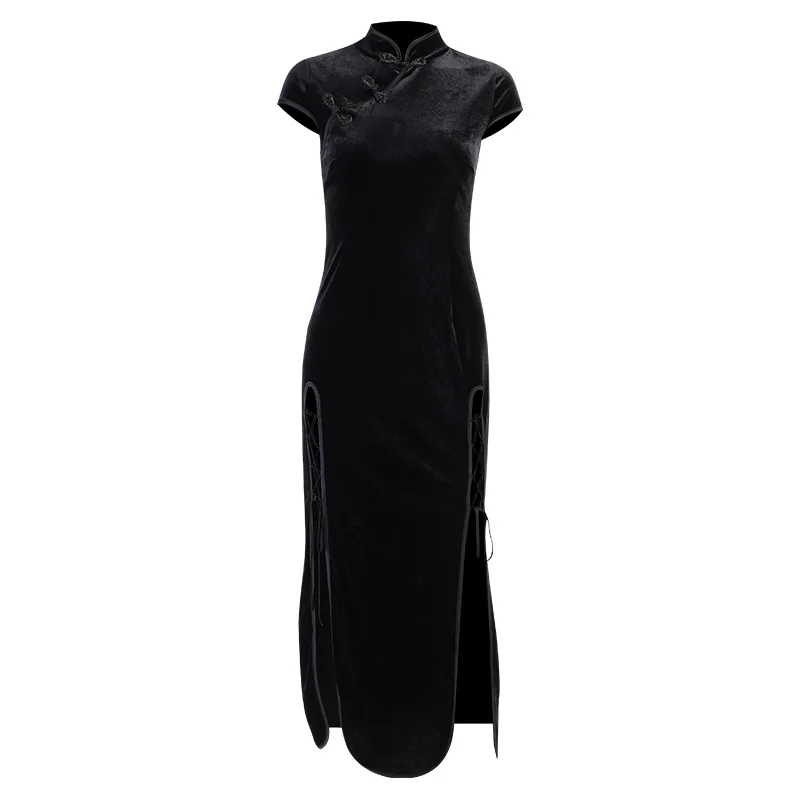 Turtleneck Short sleeve Gothic Dress 6