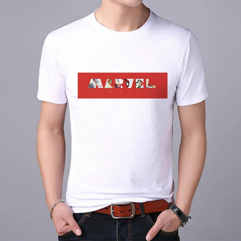 

Lus Los Marvel Superhero T-shirt Avengers Heroes Casual T-shirt Fashion Men's T-shirt Cotton Short Sleeve Summer T-shirt
