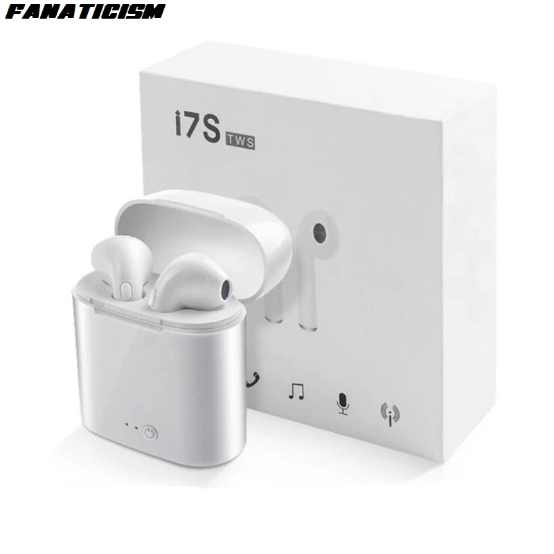 100 шт i7s TWS беспроводные наушники Bluetooth наушники I7mini tws спортивные наушники с микрофоном для смартфонов iPhone Xiaomi