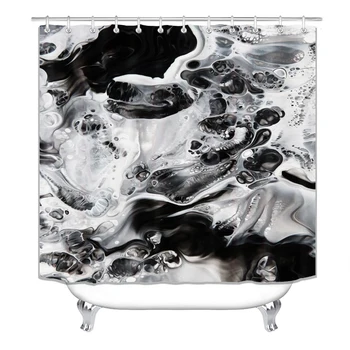 

Graffiti art Print Shower Curtain 4 Piece Carpet Cover Toilet Cover Bath Mat Pad Set Bathroom Curtain with 12 Hooks