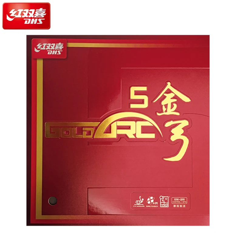 

Original DHS GoldArc 5 Table Tennis Rubber rubber Pimples In Ping Pong Germany Rubber with Sponge ITTF Approved
