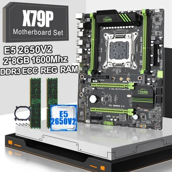 

JINGSHA X79 motherboard set with Xeon E5 2650V2 and 2*8gb=16gb DDR3 ECC REG memory ATX USB3.0 SATA3 PCI-E NVME M.2 SSD