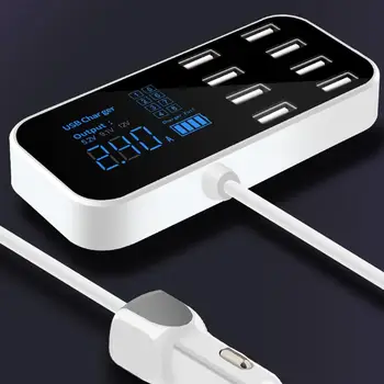 

A9S Multi Fast USB Charger Charge Multiple 8 USB Phone Charging Station Universal USB HUB Charger LED Display