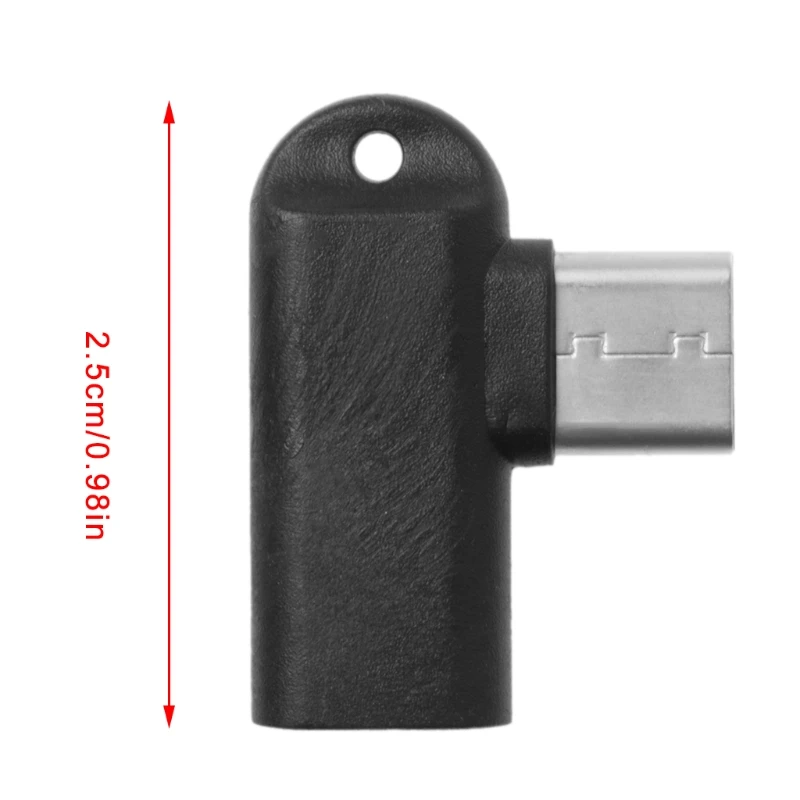 1Pc 90도 유형 C 남성 마이크로 USB 여성 데이터 동기화 충전 변환기 어댑터
