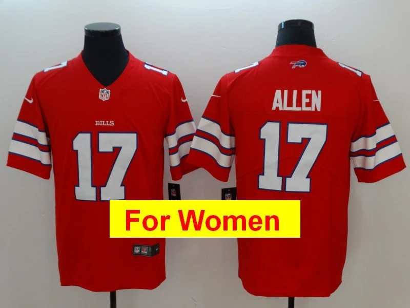 Золотой Женские майки Buffalo Tre'Davious White Tremaine Edmunds Josh Allen LeSean McCoy Jim Kelly Game color Rush - Цвет: Золотой