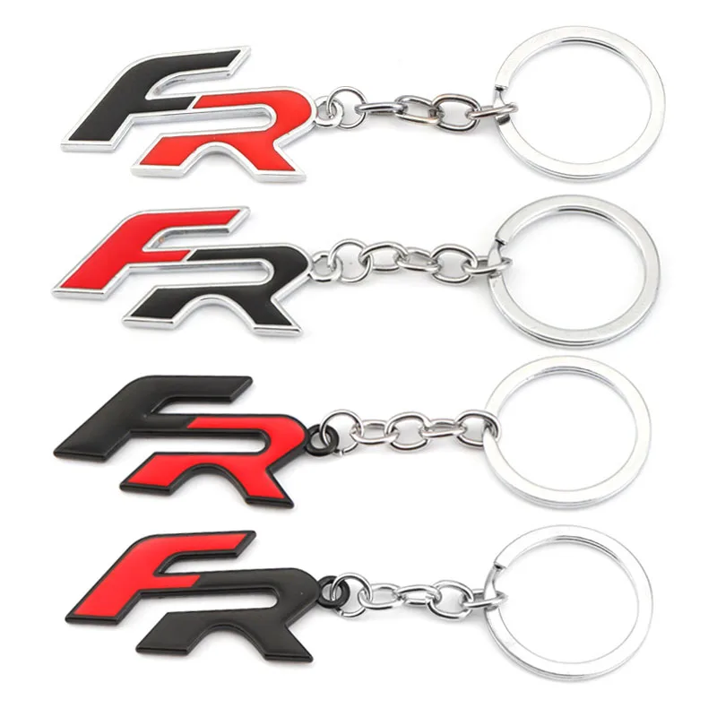 Metal Keychain Car Keychain FR Keyring Metal Key Chain Ring Holder Badge For Seat Alhambra Leon Ateca Arona Altea ltea Cupra Toledo Tarraco