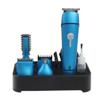 

1Set Multi-functional 5In1 Hair Clipper Electric Shaver Nose Hair Beard Trimmer Low Noise Fast Charging Hair Shaving Machine