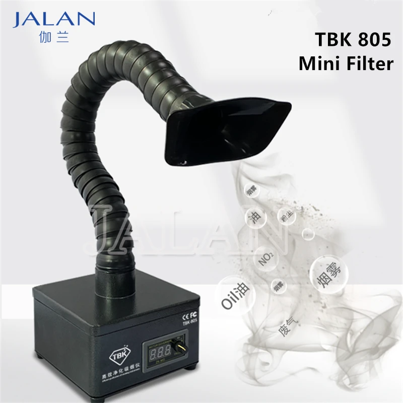

Мини Портативный дымовой фильтр TBK 805 для зеркального очистителя материнской платы, паяльная станция, инструмент для ремонта