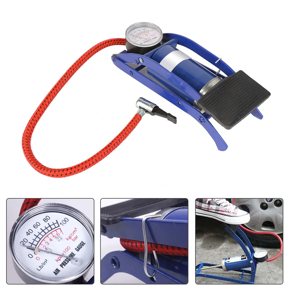 New Pedal Inflator Portable Bicycle Air Pump High Pressure Car Motorcycle Foot Powered Mattress Ball Bike Tire Universal |