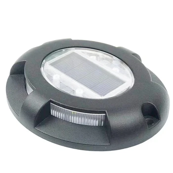 

Solar Deck Lights Driveway Dock LED Light 4LEDs High Compressive Waterproof Road Markers for Sidewalk Stair Garden Pathway