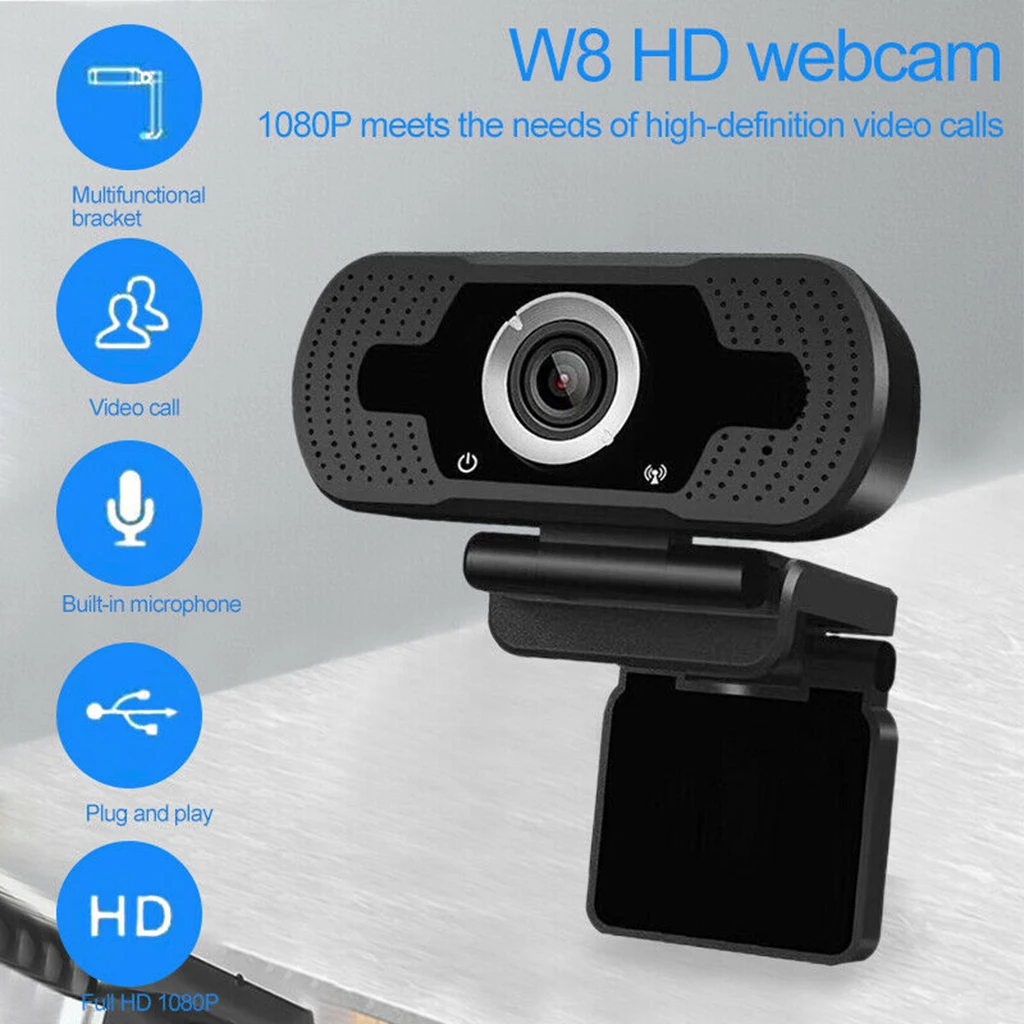 1pc HD Webcam 1080P With Microphone PC Laptop Desktop Android TV USB Webcam