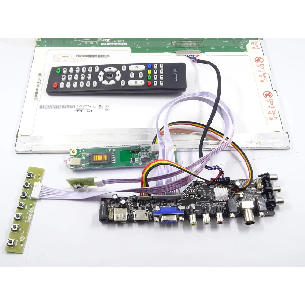 Kit de Placa Controlador para Lp156wh1 tl c1 Lp156wh1 Dvb-t Dvb-c Ccfl 1366*768 Hdmi-compatível Lcd 15.6 Painel de tv av Usb Vga - Imagem 3