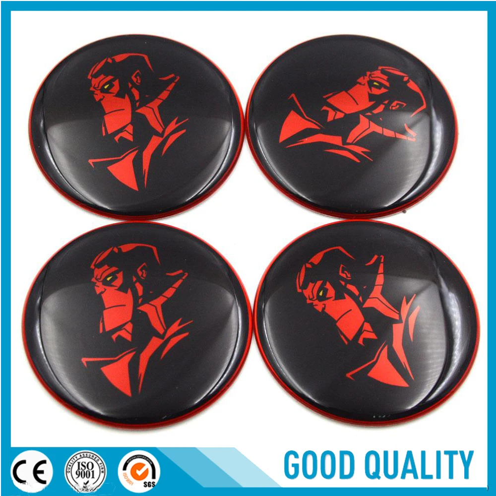 Высококачественные наклейки из алюминиевого сплава 4 шт./лот 56 мм на колеса Hellboy