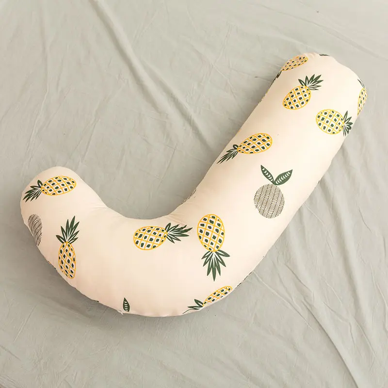 Modern Simple J-shaped Waist Pillow Pregnancy Long Strip Pillows Removable Pregnant Women Side Sleeping Stomach Lift Pillows