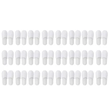 JHD-Disposable Slippers,24 Pairs Closed Toe Disposable Slippers Fit Size for Men and Women for Hotel, Spa Guest Used,(White