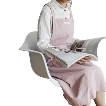 

Nordic Style Simple Apron Soft and Comfortable Home Kitchen Cotton Canvas Vest Skin-Friendl Caffee Restaurant Cotton Waist Apron
