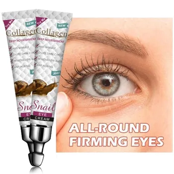 

20ml Collagen Snail Eye Cream Remover Dark Circles Eye Care Against Puffiness Peptide Collagen Anti-Wrinkle Anti-aging Eye Cream