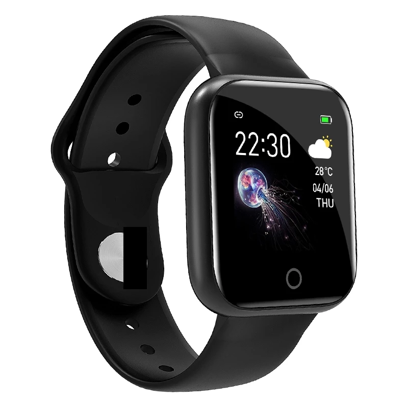 Мужские Смарт-часы, кровяное давление, пульсометр IP67, водонепроницаемые женские фитнес-трекер, часы PK B57 P70 iwo 8 для Iphone, android phone - Цвет: black