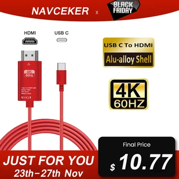 

USB C to HDMI Cable 4K Adapter Cables Type C to HDMI Converter for MacBook Huawei Mate 30 USB-C HDMI Adapter USB Type C to HDMI