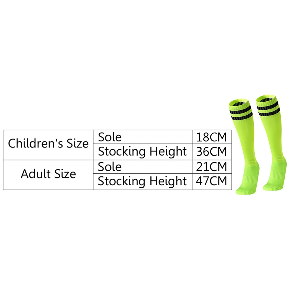 Unisex Adults Children Knee High Socks Striped Breathable Soccer Football Sports Long Tube Socks New Chic