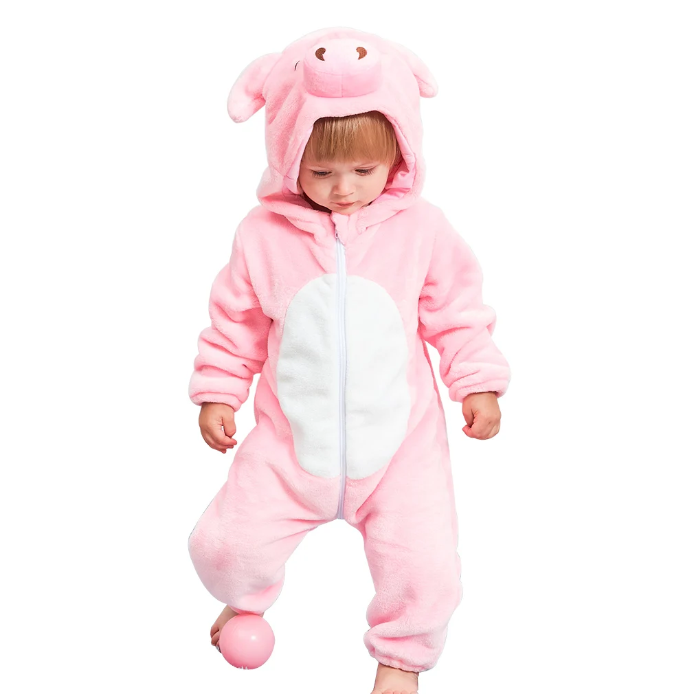 Baby Girl Clothes Onesies Pajamas 0-3 Years Flannel Animal Romper Infant Toddler Boys Costume Child One-Piece Pijama Sleepwear