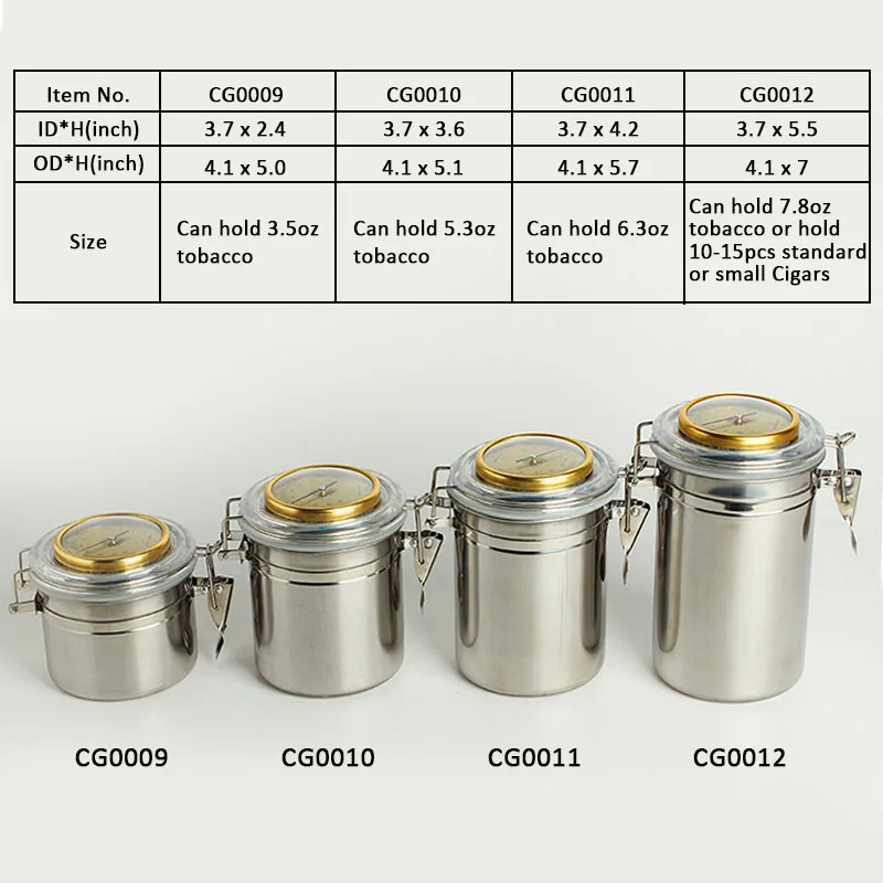 tobacco storage containers Tobacco Tin Collectible Tobacco Ashtrays Stainless Steel Tobacco Jar