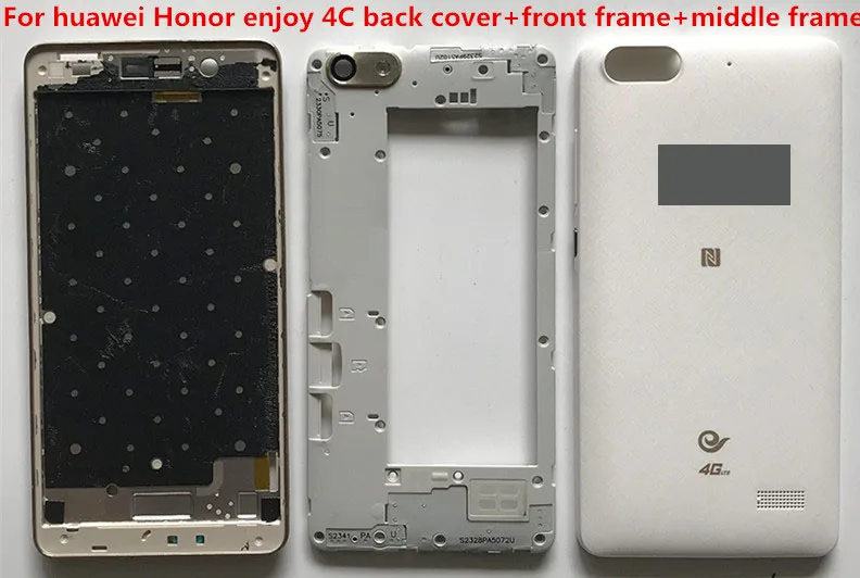 Для huawei Honor enjoy 4C CHM-TL00 UL00 задняя крышка + передняя рамка средняя батарейного отсека