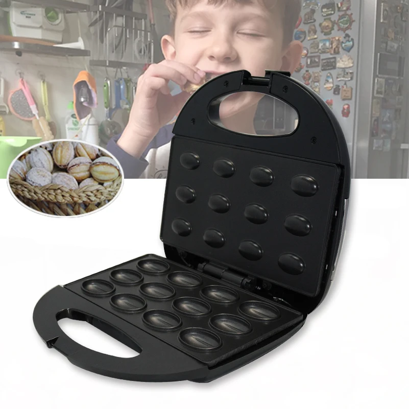 

Electric Walnut Cake Maker 2019 Automatic Mini Nut Waffle Bread Machine Sandwich Iron Toaster Baking Breakfast Pan Oven EU plug