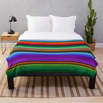 

Soft Blanket for Bed Sherpa Flannel Fleece Blanket Home Travel Sofa Soft Throw Blanket Traditional Mexican Poncho Background
