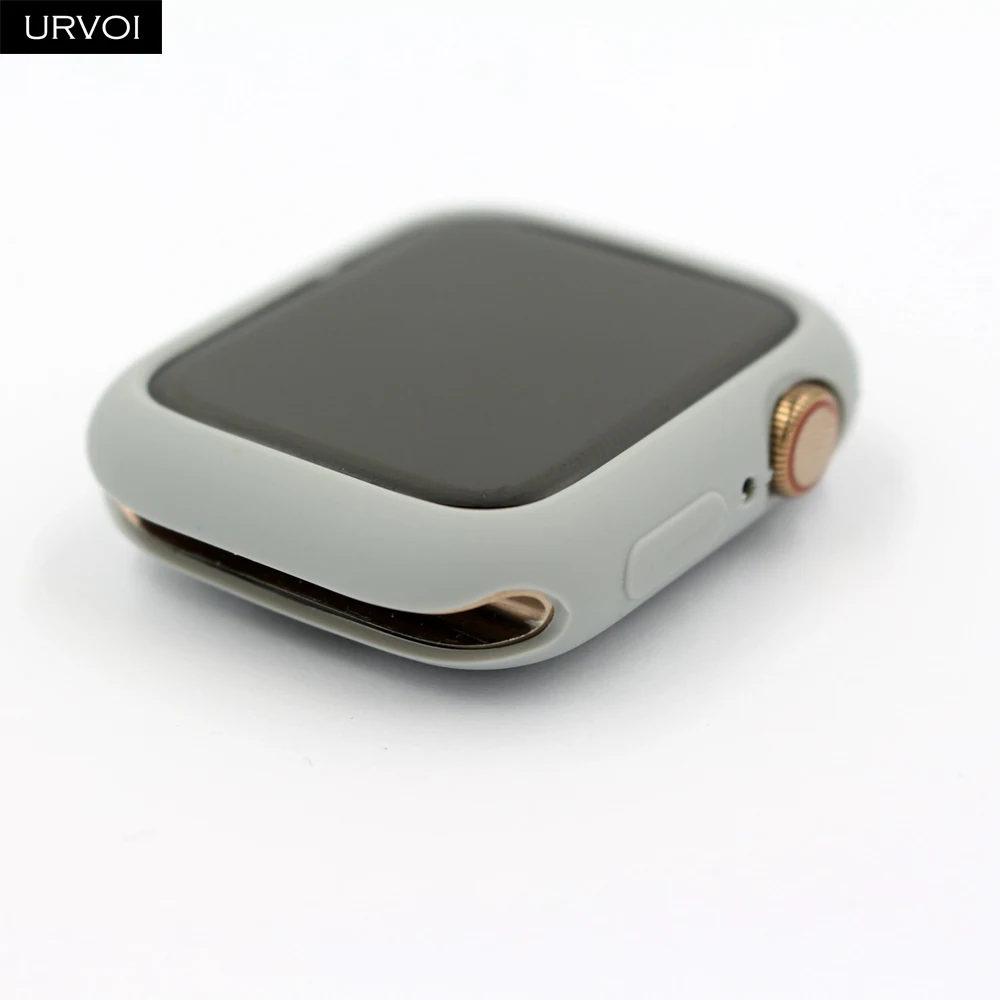 URVOI бампер для apple watch series 5 4 3 2 чехол iwatch ТПУ карамельного цвета тонкий защитный