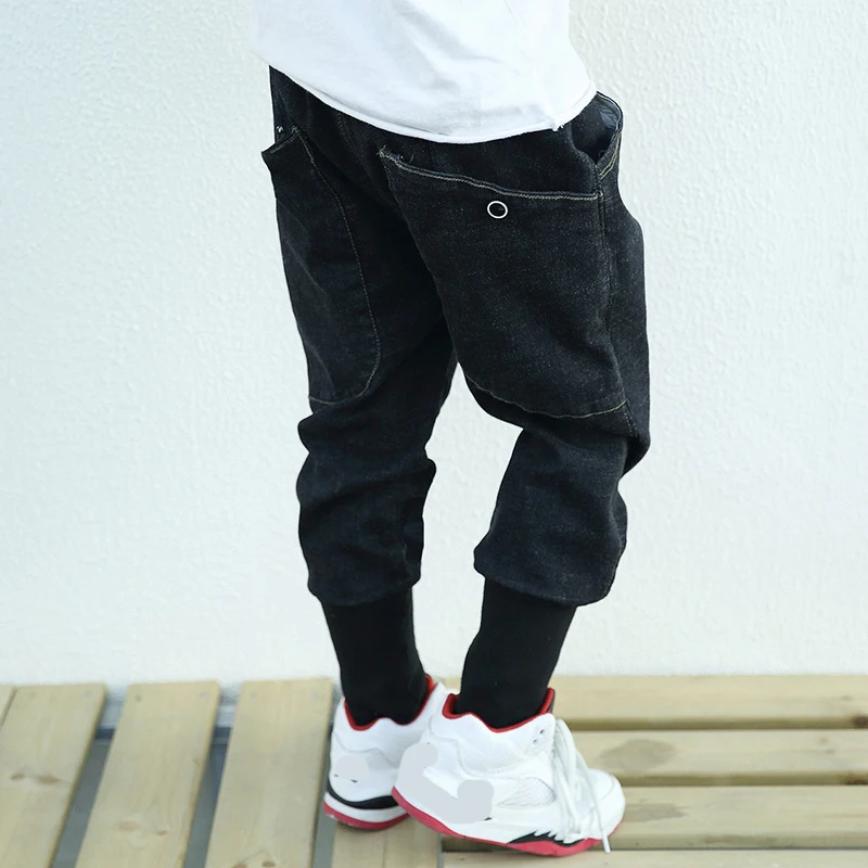 

Baby Boy Jeans Kids autumn Winter Trousers Clothes Children Denim Pants for Boys Jeans 100~160 black plus size warm thick